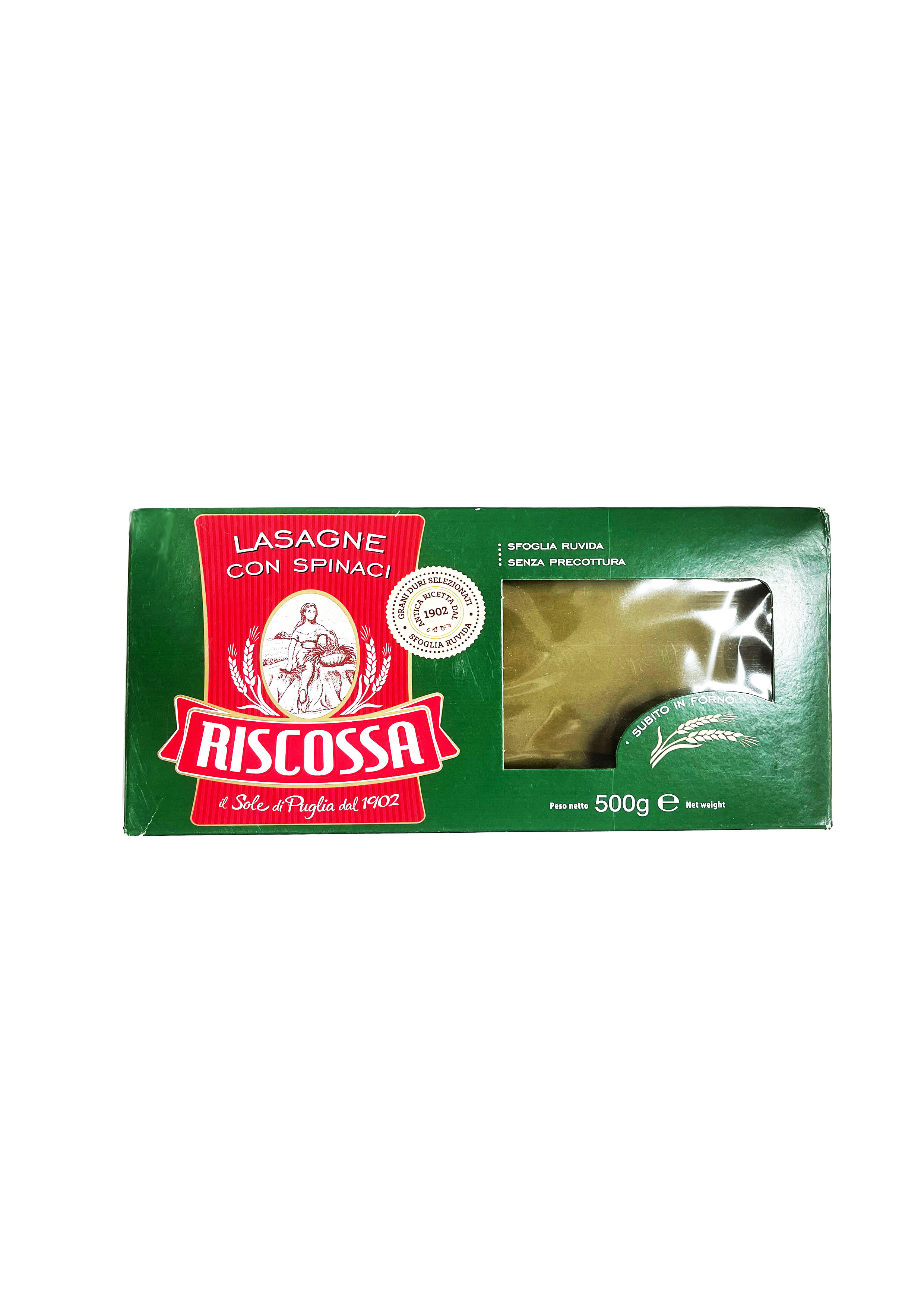 RISCOSSA Pasta Di Semola Di Grano Duro Con Spinaci Lasagne